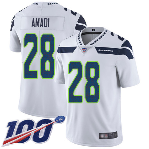 Seattle Seahawks Limited White Men Ugo Amadi Road Jersey NFL Football #28 100th Season Vapor Untouchable->seattle seahawks->NFL Jersey